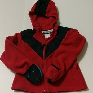 Columbia youth hoody fleece zip jacket 4/5 kids